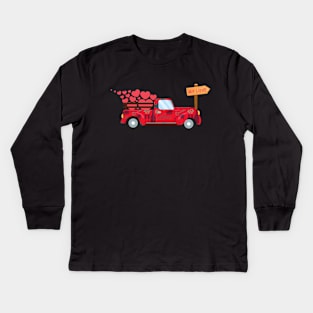 Cute car valentines day Kids Long Sleeve T-Shirt